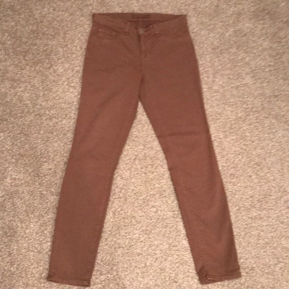 J Brand luxe twill skinny jeans in truffle - Picture 4 of 8